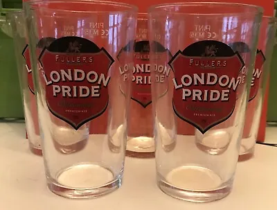 5 X Brand New London Pride Pint Glasses New Stock  Beer Ale Bar • £10