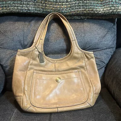 Tan Leather Vintage Coach Shoulder Bag Women • $50.40