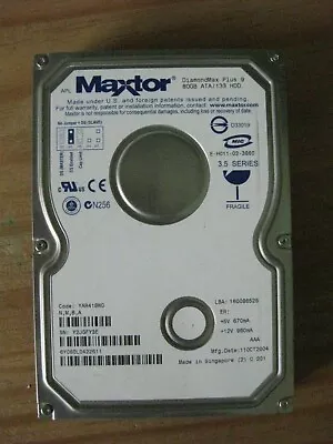 £14.99 • Buy MAXTOR Diamond Max 9  3.5  Internal Hard Drive 80GB