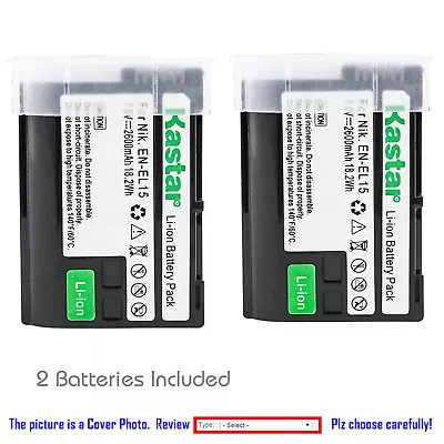 Kastar Replacement Battery For Nikon EN-EL15 MH-25 & Nikon D500 DSLR Camera • $26.49