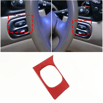 1pcs Red Carbon Fiber Headlight Switch Button Panel Cover For Corvette C5 98-04 • $9.99