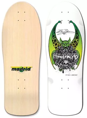 Madrid Beau Brown Bat 10.25  White Skateboard Deck • $79.95