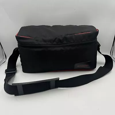 Vintage Sharp Camcorder Bag Case Camera Shoulder Strap Retro Video Black/Red • £9.99