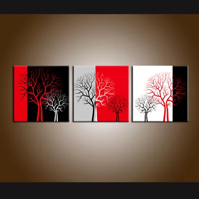  Red And Black Trees Abstract Modern Print Oil Painting Pictures Wall Art Decor • $35.99