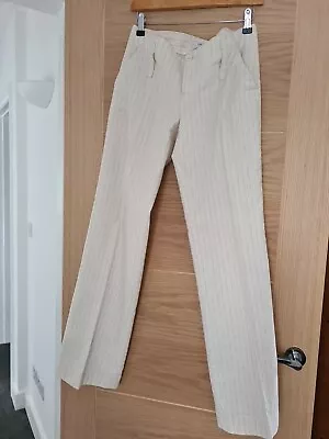 Zara Cream Print Trousers 10 • £3