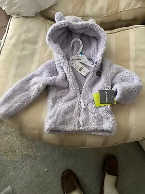 NWT Eddie Bauer 24 Months Toddler Soft Fleece Plush Hooded Laverder Jacket • $39.50