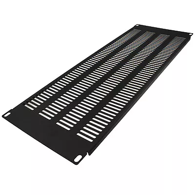 4U Blanking Plate For Comms/Network Data Cabinet Rack 19 Vented Black • £11.46