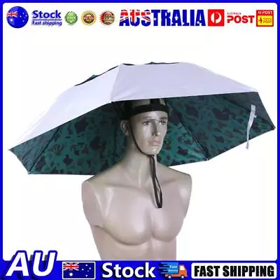 Head Umbrella Anti-UV Anti-Rain Outdoor Fishing Umbrella Hat(Camouflage) • $11.59