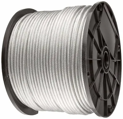 Clear Vinyl Coated Wire Rope Cable 3/32  - 1/8  7x7 500 Ft Reel • $67.50