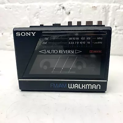 Vintage 1980's SONY Walkman WM-F77 Cassette Tape Player PARTIALLY WORKING *READ* • $70