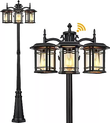 Outdoor Lamp Post Light Triple-Head Dusk To Dawn Waterproof Street LED Lantern • $332