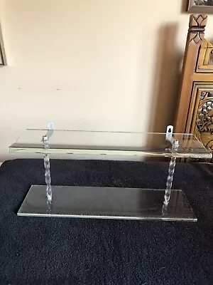 Mid Century Glass Wall Shelf • $48