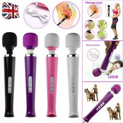 Magic Wand Body Massager Powerful 30 Speed 10 Vibration Mode USB Rechargeable UK • £7.99