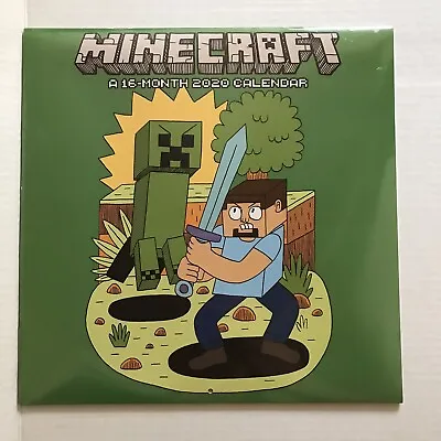 MINECRAFT DateWorks 16-Month 2020 Wall Calendar Minecraft NEW SEALED • $10.30