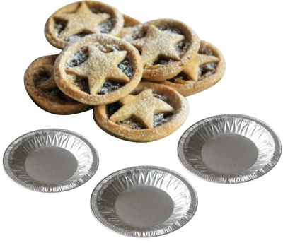 £9.99 • Buy 50 X Small Foil Pie Dishes Christmas Mince Tarts Cases Pies Patty Pans Tin Round