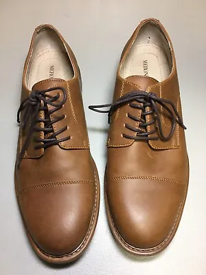 MERONA Men’s Brown Leather Oxford Lace Up Shoes Sz 9.5 Great Condition! RN#17730 • $29.99