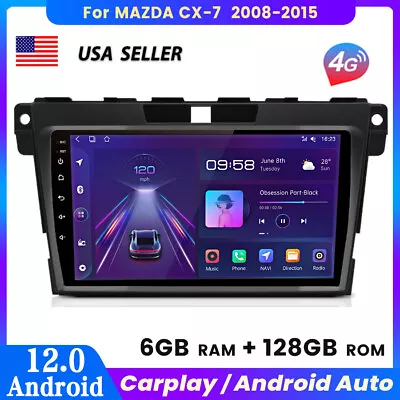 6+128G Android12 Carplay For MAZDA CX-7 2008-2015 Head Unit GPS Navi WIFI Stereo • $269.99