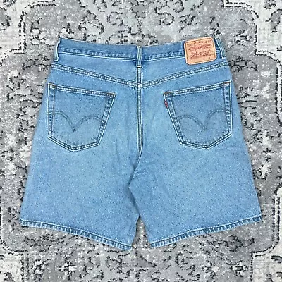 Vintage Levis 550 Jean Shorts Jorts Mens 36x9 Relaxed Fit Blue Faded Cotton Y2K • $19.99