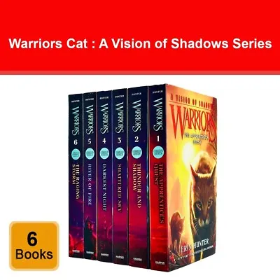 Warriors Cat A Vision Of Shadow Series 1 - 6 Books Collection Set By Erin Hunter • £20.90