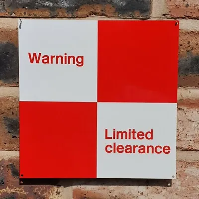 Warning Limited Clearance Metal Railway Sign | 20x20cm Aluminium Rail/Train Gift • £9.49