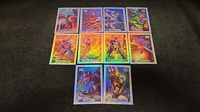 1994 Fleer Marvel Masterpieces Complete Holofoil 10 Card Set. See Pics For Grade • $36.99