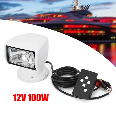 $104.07 • Buy Marine Spotlight Truck Car Boat Search Light Remote Control Spot Light 100W 12V