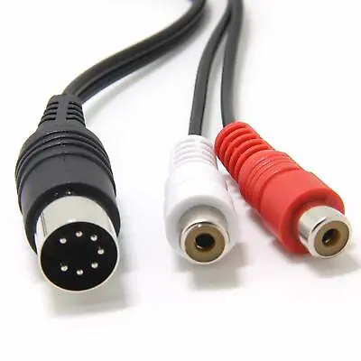 DIN 7-Pin 7 PIN Male Plug To Dual 2 RCA Female Jack Audio Adapter Cable Cord • $3.79