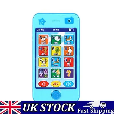 Simulation Mobile English Language Baby Kids Toy Phone Educational Toy(Blue • £6.49