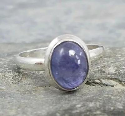 925 Silver TANZANITE Solitaire Ring Sz K 1/2-5.75 R983~Silverwave*uk Jewelry • £17.99