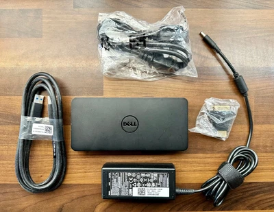 £49.99 • Buy DELL D3100 ULTRA HD 4K SUPERSPEED DOCK/PORT REPLICATOR-USB 3.0 + Cables & PSU