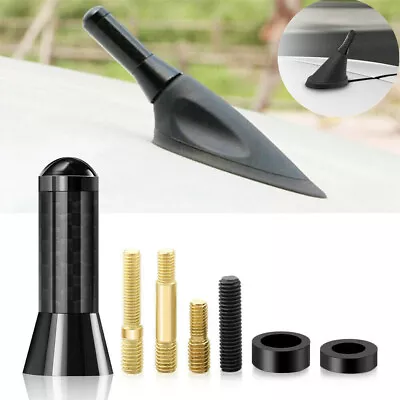 $4.38 • Buy Universal 3.5cm/1.4  Carbon Fiber Screw Car Short Stubby Mast Antenna Accessory