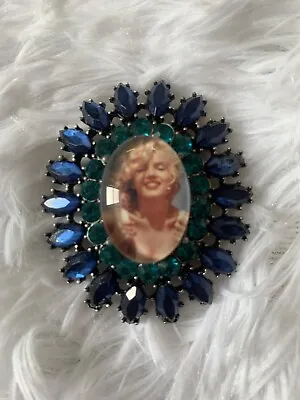 Large Marilyn Monroe Rhinestone Brooch 2” • $15