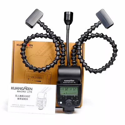 KUANGREN K909 Macro Flash Light Double Head Speedlite Lite For Camera DSLR Laowa • $238.06