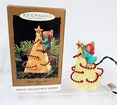 Hallmark Chris Mouse Tree Light Up Mouse Christmas Tree Magic Ornament New Box • $9.60