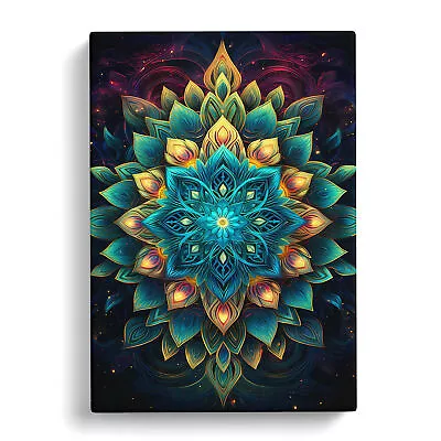 Mandala Informel No.4 Canvas Wall Art Print Framed Picture Decor Living Room • $31.02