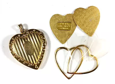 Vintage Antique Heart Photo Locket Pendant ~ Signed HAYWARD 12k Gold Filled • $60