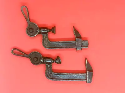 Colt 1881 Patent Date Steel Wood Cam Operated 4  Clamps-Bidder Wins Two Clamps • $195