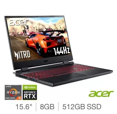 Acer Nitro 5 Gaming Laptop AMD Ryzen 5 8GB RAM 512GB SSD NVIDIA RTX 3050 • £629.90