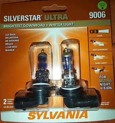 (2) SYLVANIA SilverStar ULTRA 9006 HALOGEN HEADLIGHT LAMP BULBS New L@@K ! (HB4) • $31.98