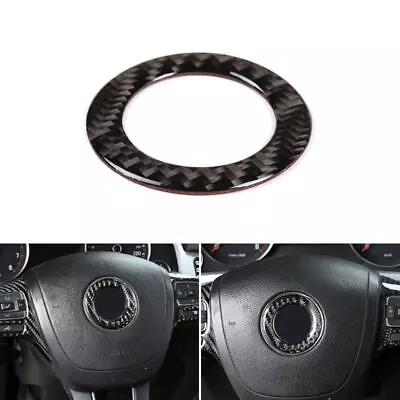 Carbon Fiber Steering Wheel Car Logo Ring Cover For Volkswagen VW Polo Golf 6 CC • $6.04