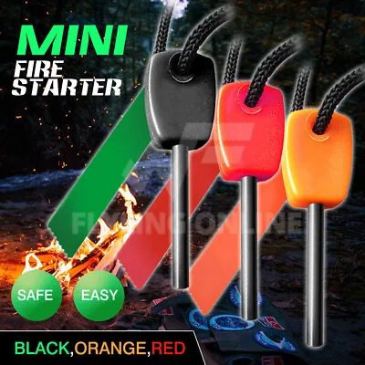 $5.94 • Buy Survival Magnesium Flint & Steel Striker Fire Starter Lighter Stick Camping