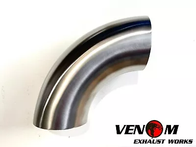 $39.95 • Buy 2.5  INCH 63.5mm 90 Degree Zero Leg Mandrel Bend 304 Stainless Exhaust Pipe Tube