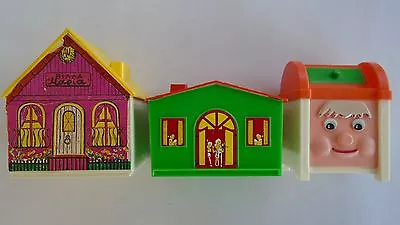   Vintage 3 Plastic Piggy Banks. House - Large Mailbox - House Low GREECE TOYS  • $19.99