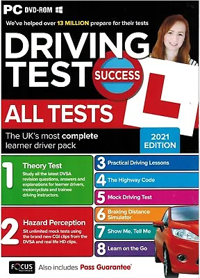 £6.59 • Buy 2022 Driving Theory Test Success All Tests & Hazard Perception PC DVD ROM*atpc