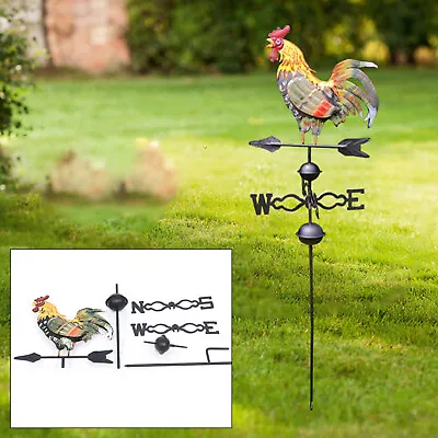 New Iron Rooster Cockerel Weather Vane Weathervane Garden Outdoor Wind Vane Uk • £27