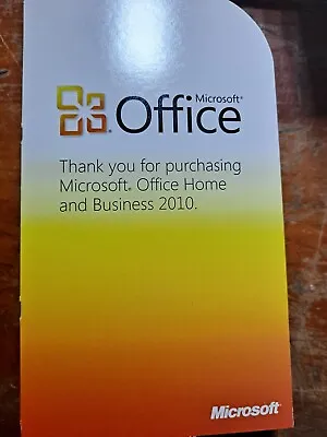 Verified Microsoft Office Home And Business 2010 Key Card (No Disc) • $20
