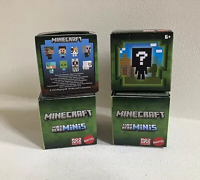 4 MINECRAFT Mob Head Minis Figure Mystery Boxes By Mattel- NEW & Unopened!! • $9.99