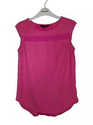 Coast Women's Round Neck Pink Size 8 Polyester Pullover Sleeveless Tank Top • £14.99