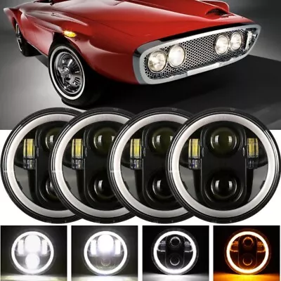 4Pcs 5.75'' 5-3/4  Inch LED Headlights Projector Sealed Hi-Lo Beam For Ford LTD • $88.99