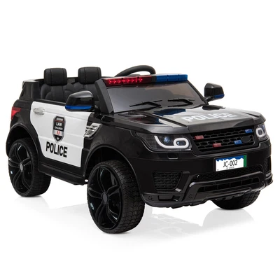 $217.99 • Buy 12V Ride On Police Car Electric Kids SUV Toys RC Car W/ Remote & Music Black
